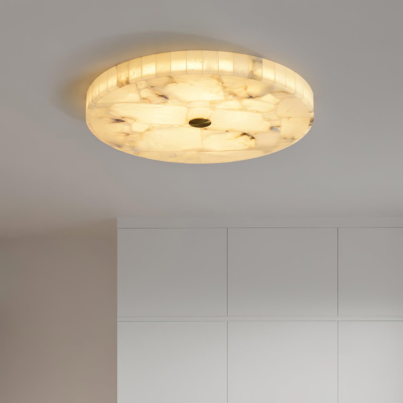 Delya Round Alabaster Ceiling Lamp - Neutralighting