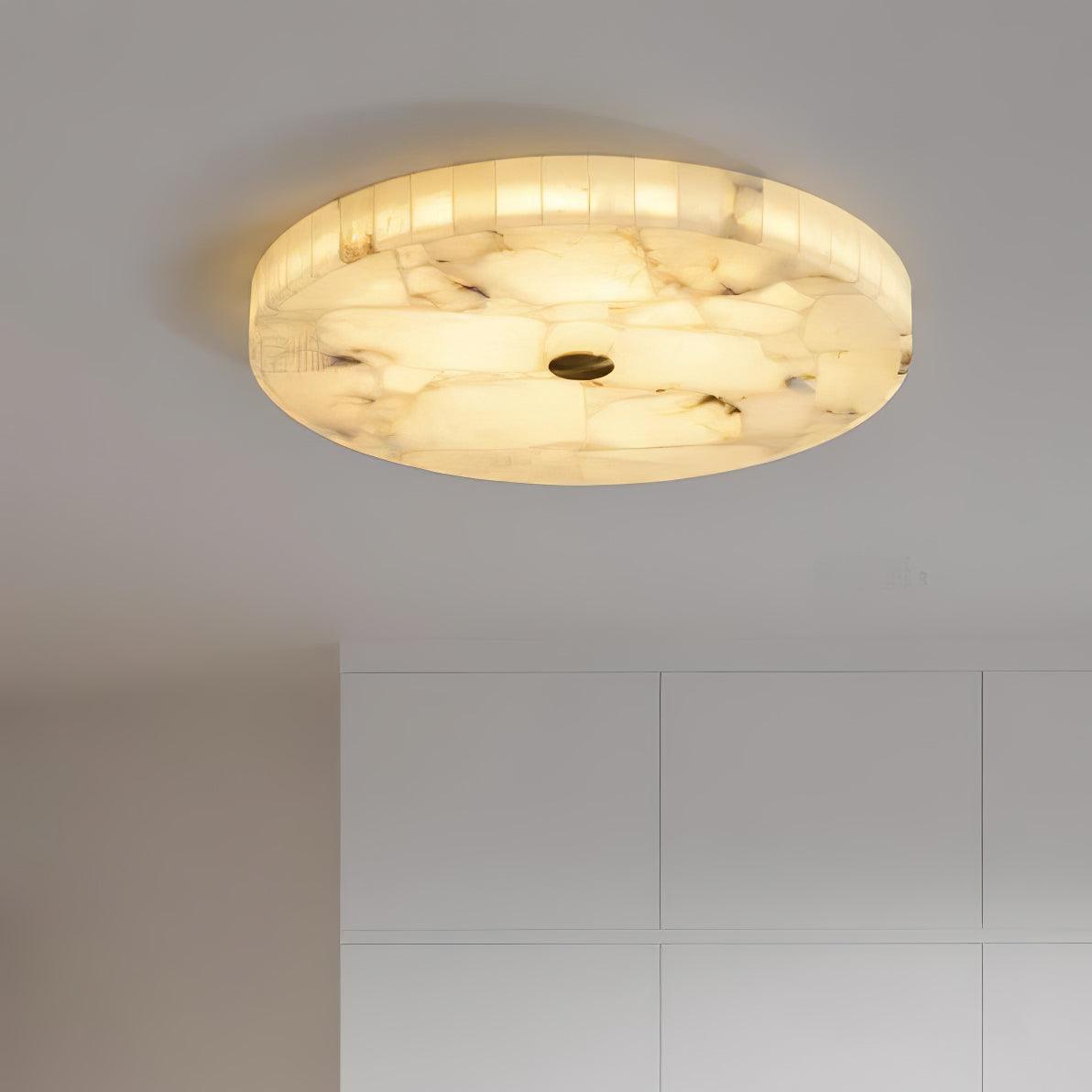Delya Round Alabaster Ceiling Lamp - Neutralighting