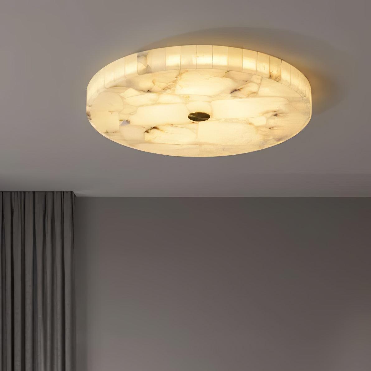 Delya Round Alabaster Ceiling Lamp - Neutralighting