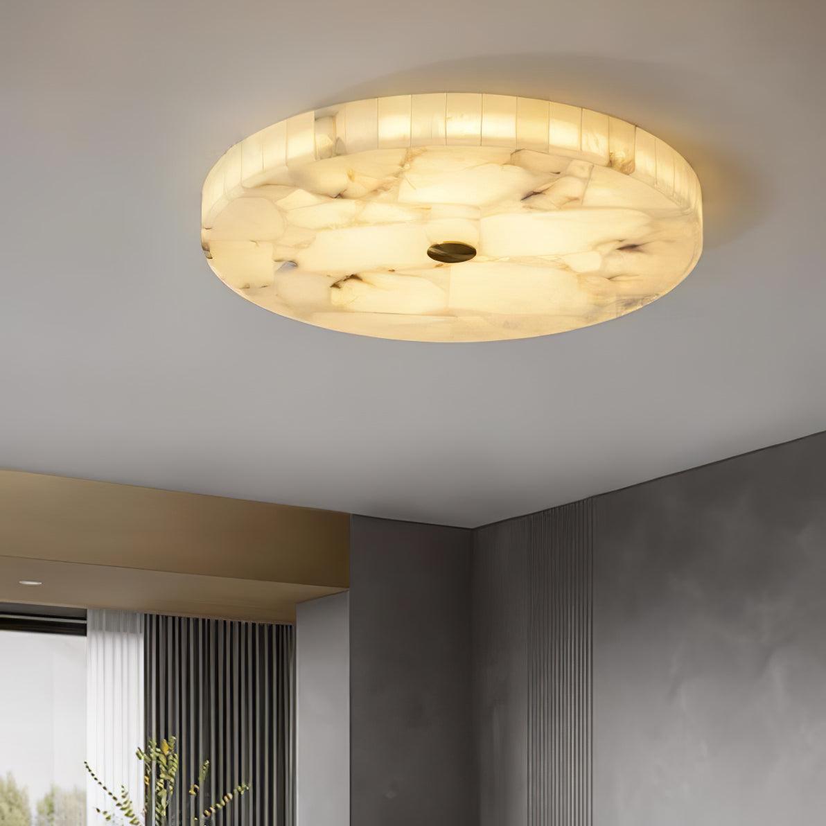 Delya Round Alabaster Ceiling Lamp - Neutralighting