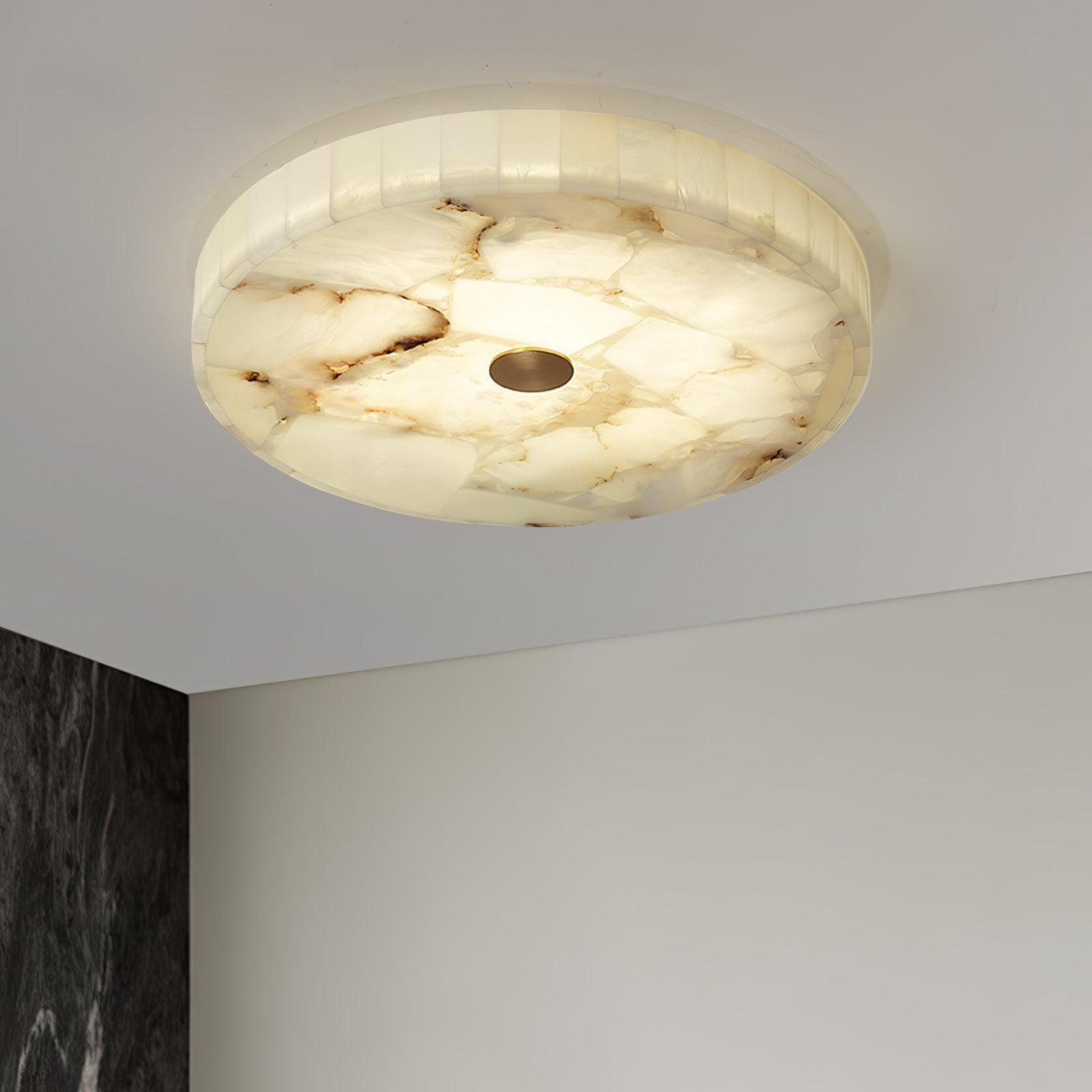Delya Round Alabaster Ceiling Lamp - Neutralighting