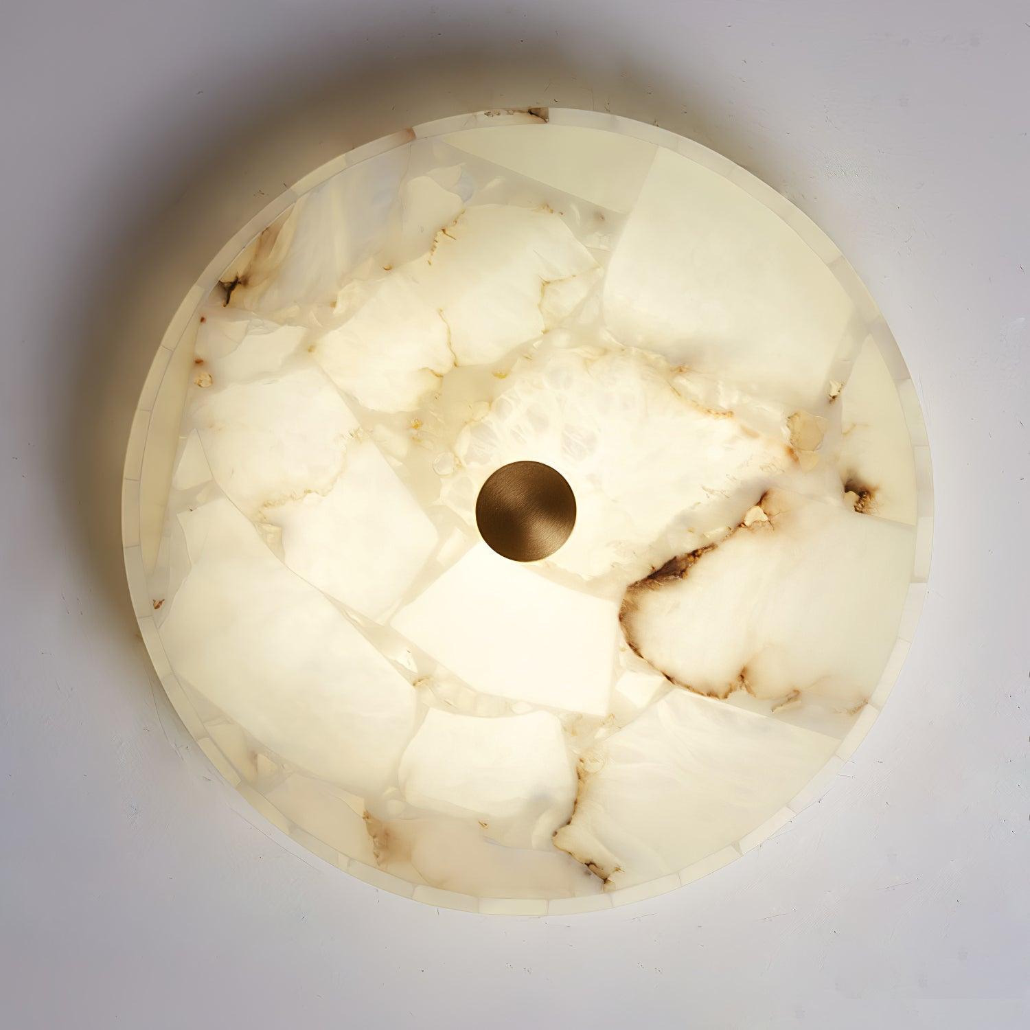 Delya Round Alabaster Ceiling Lamp - Neutralighting