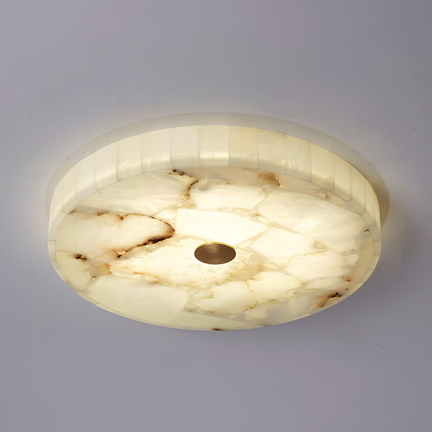 Delya Round Alabaster Ceiling Lamp - Neutralighting