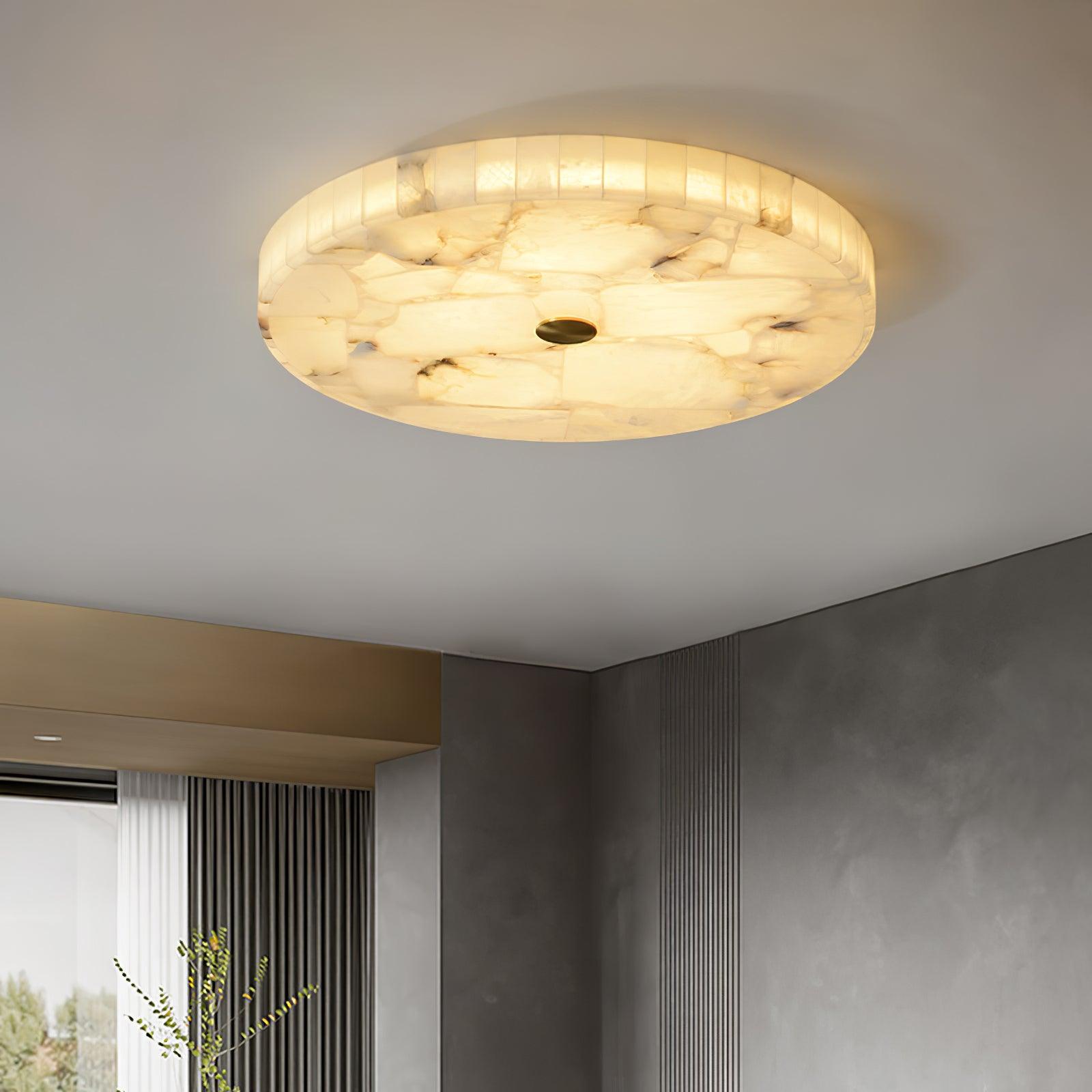 Delya Round Alabaster Ceiling Lamp - Neutralighting