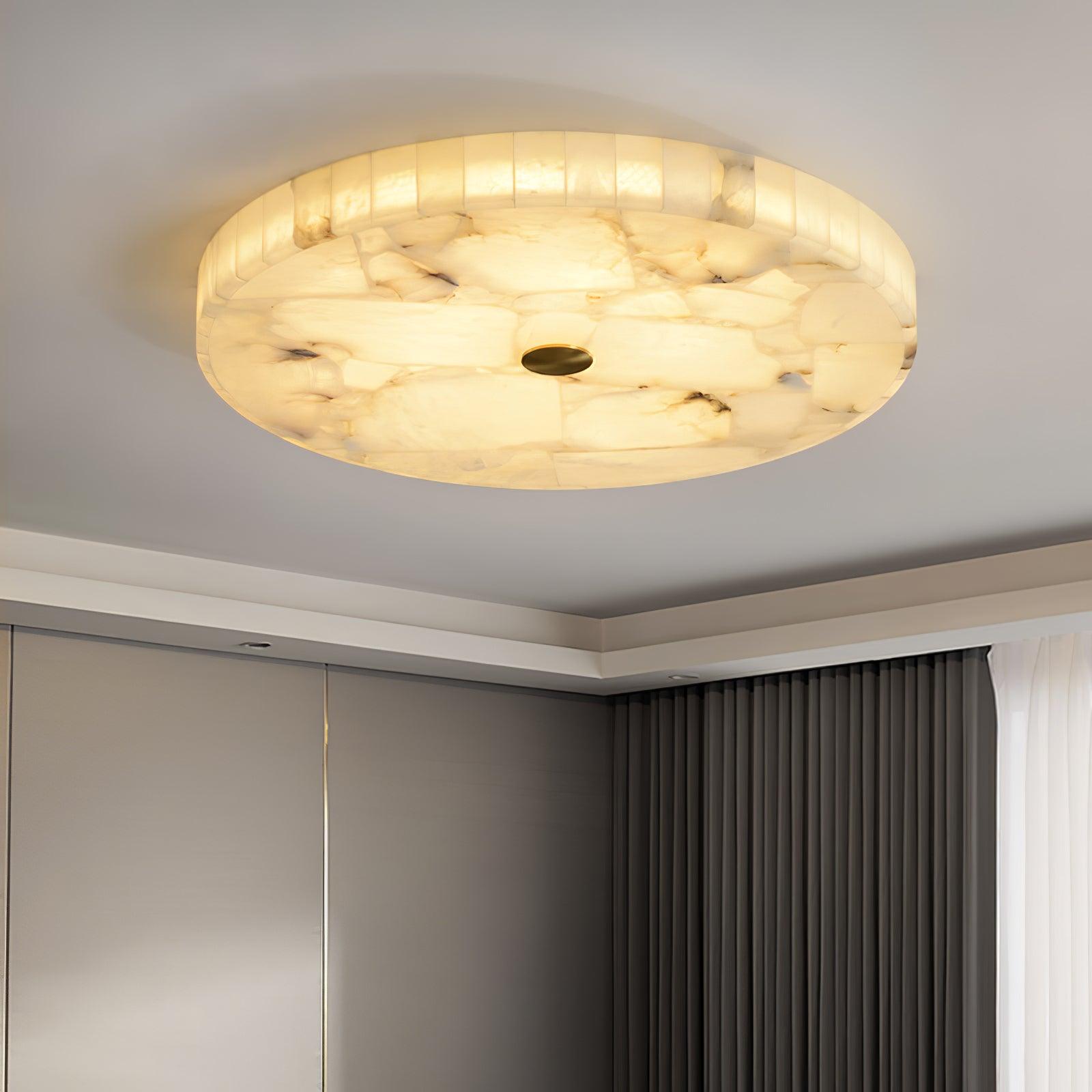 Delya Round Alabaster Ceiling Lamp - Neutralighting