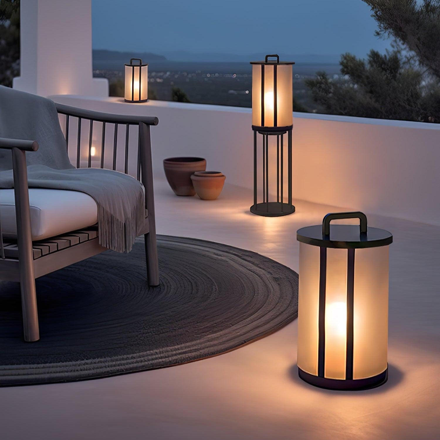 Ray Round Pillar Lantern Outdoor Light - Neutralighting