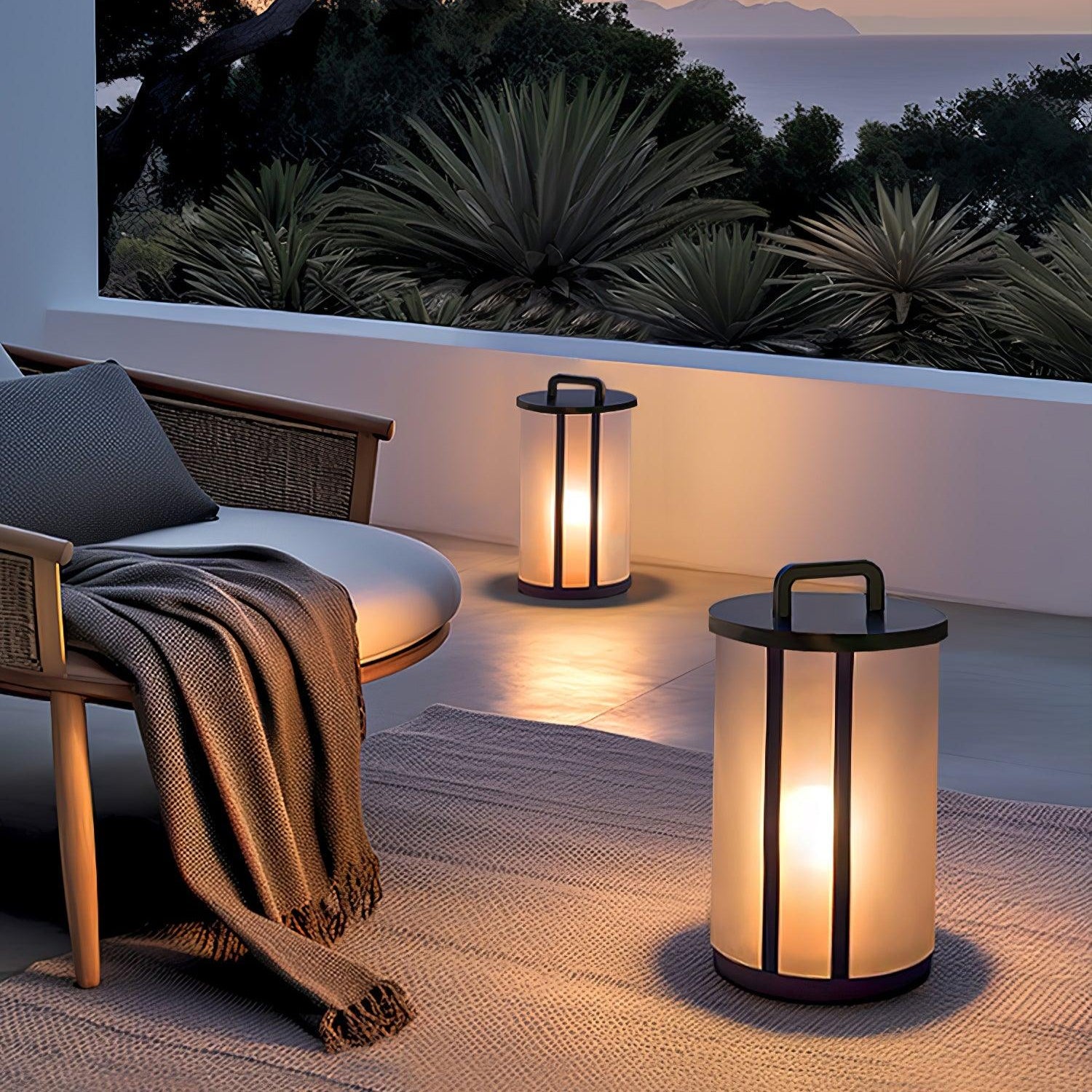 Ray Round Pillar Lantern Outdoor Light - Neutralighting