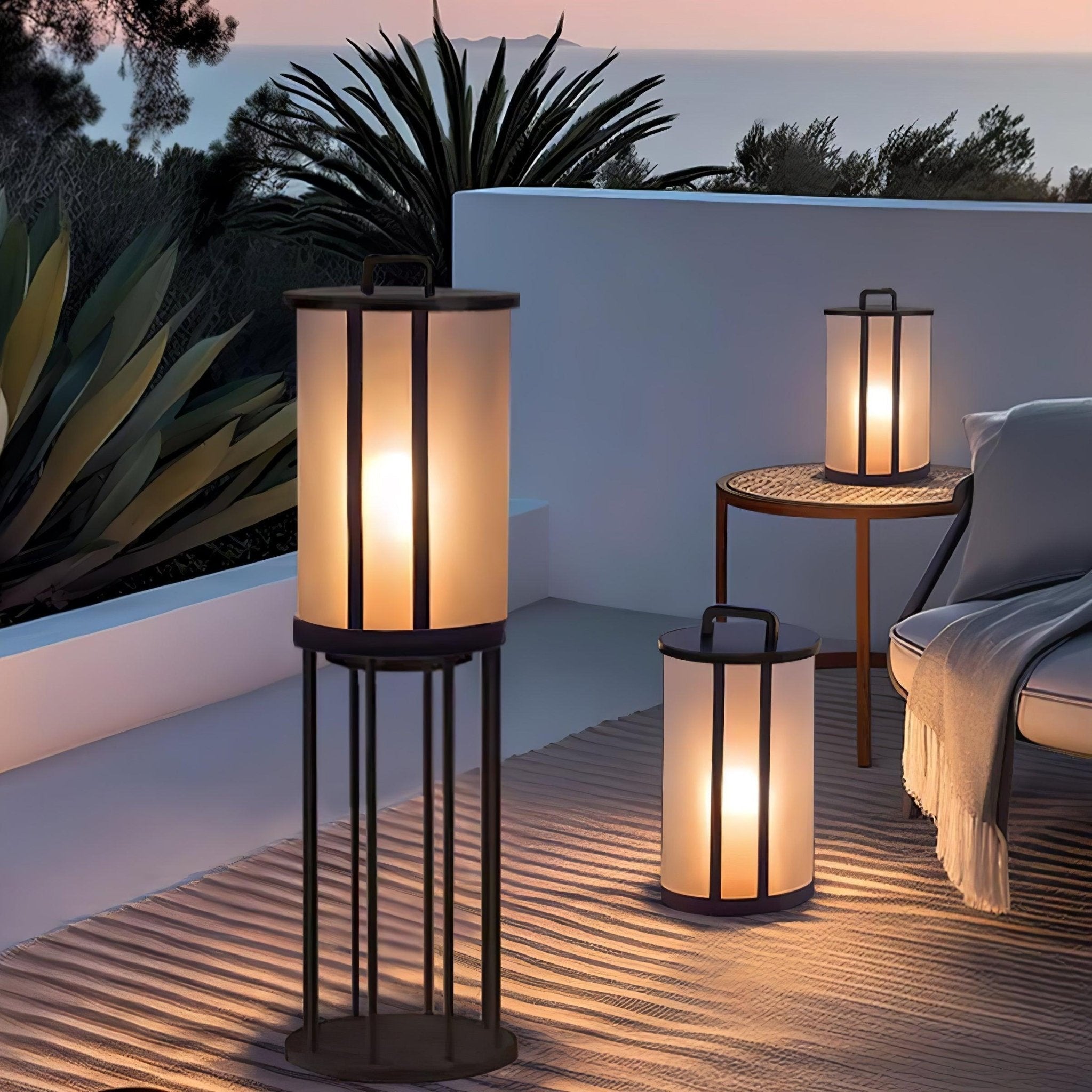 Ray Round Pillar Lantern Outdoor Light - Neutralighting