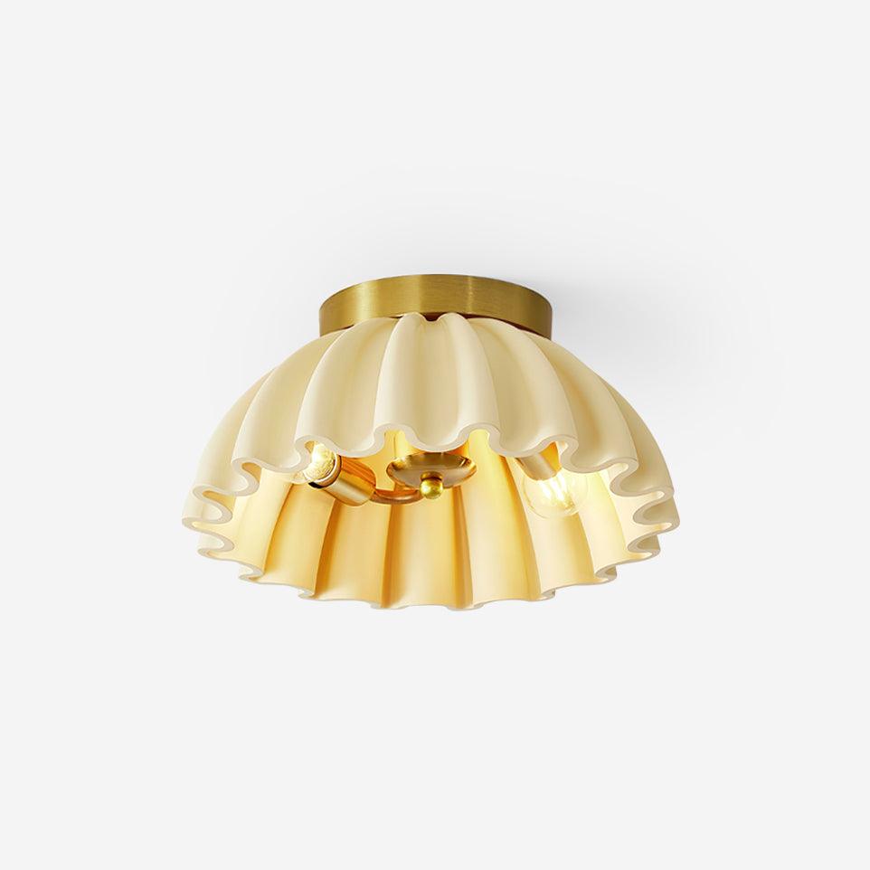 Ceiling Light HDPE Ruffle Canopy Metal Body Modern Minimalist - Neutralighting