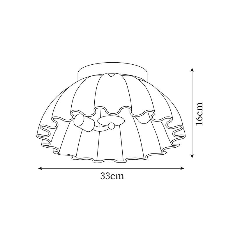 Ceiling Light HDPE Ruffle Canopy Metal Body Modern Minimalist - Neutralighting