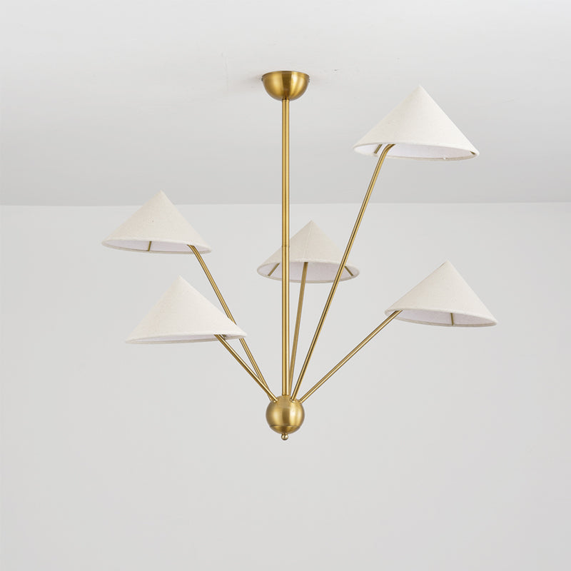 Silva Retro Simple LED Chandelier Metal Brass 5 Light Living Room/Kitchen