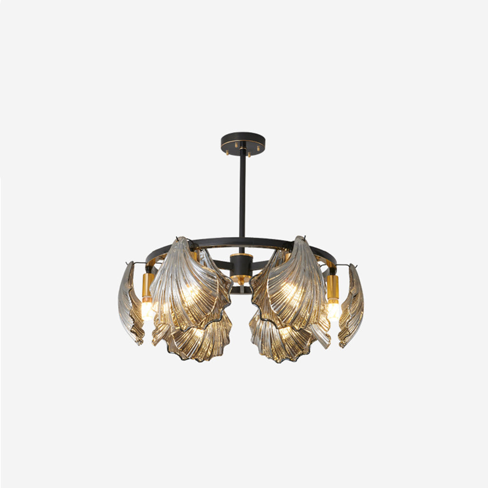 Kristy Modern Annular Metal And Glass Pendant Light, Black/Gold - Neutralighting