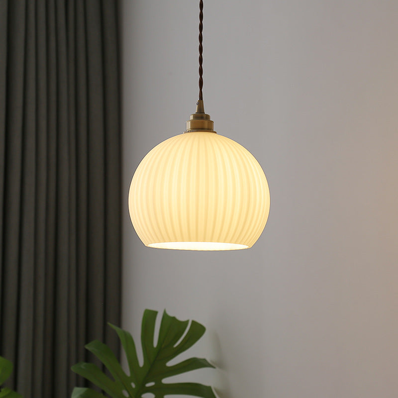 Valentina Minimalist Sphere Metal/Glass LED Pendant Light White/Transparent - Neutralighting