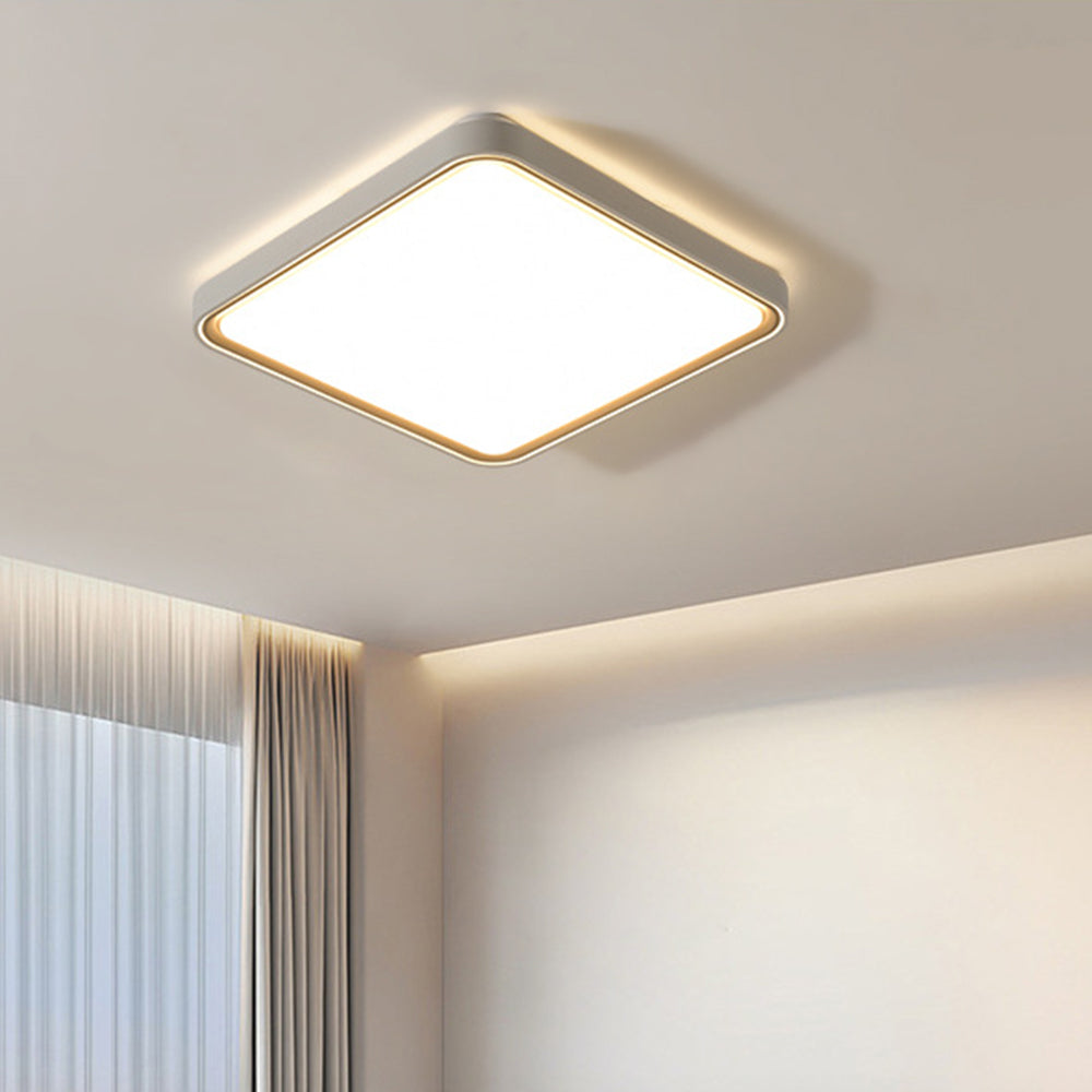 Arisha Minimalist Round/Square Metal/Acrylic Flush Mount Ceiling Light, Gold - Neutralighting