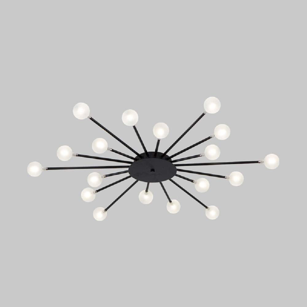 Arisha Nordic LED Flush Mount Ceiling Light Gold/Black Metal Living Room - Neutralighting