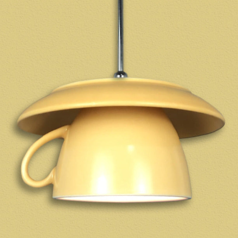 Valentina Pop Art Cup Ceramic LED Pendant Light Study Bedroom - Neutralighting