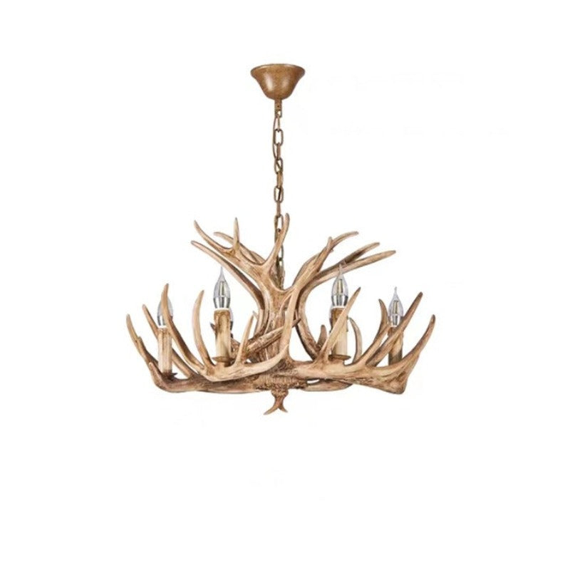 Silva Retro Deer Antlers Candle light Horn Resin Chandelier - Neutralighting