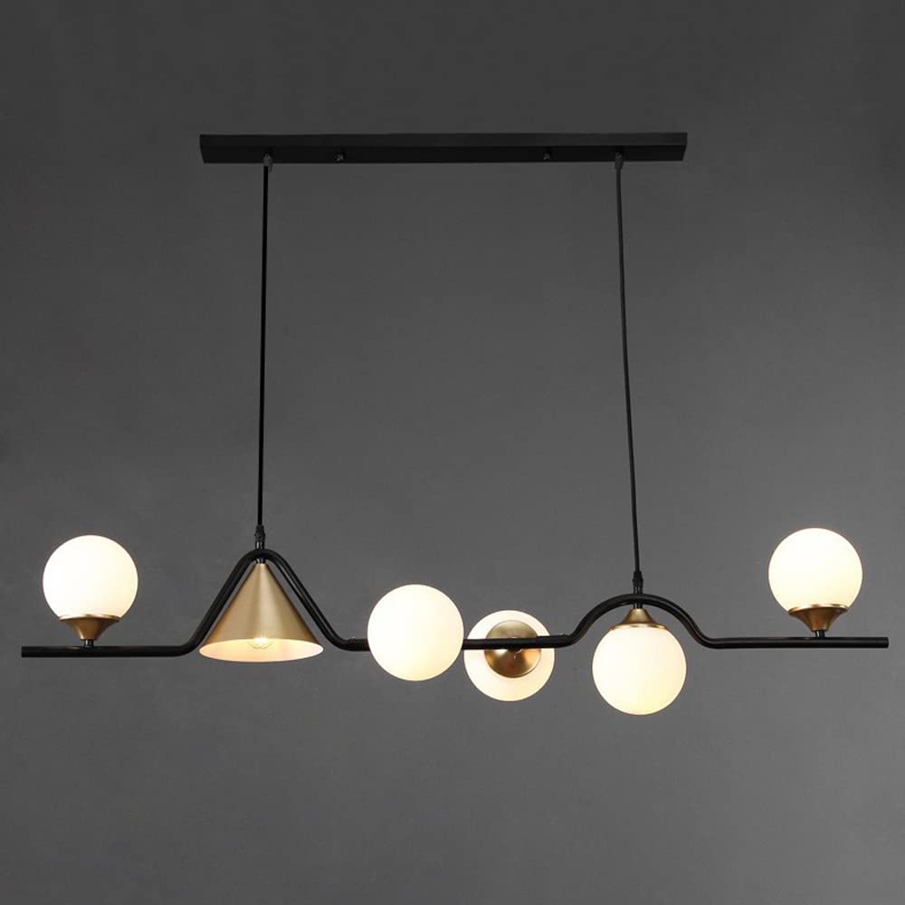 Arisha Modern LED Pendant Light Black/Gold Glass Living Room/Bedroom - Neutralighting