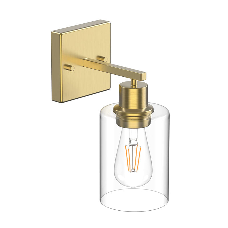Silva Modern Mirror Front Black Vanity Wall Lamp, Metal/Glass - Neutralighting