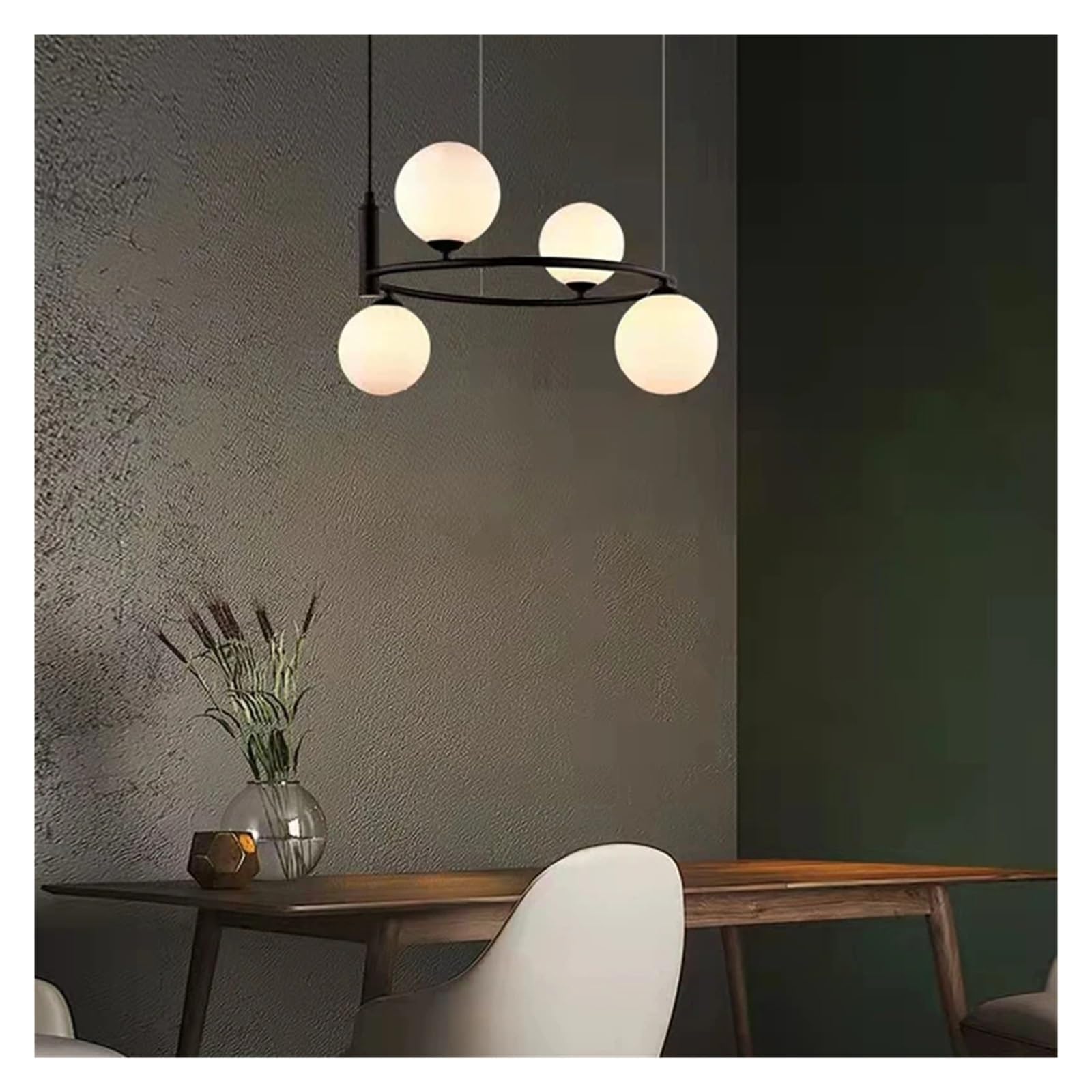 Valentina Nordic Ring Magic Bean Pendant Light Black/Gold Metal - Neutralighting