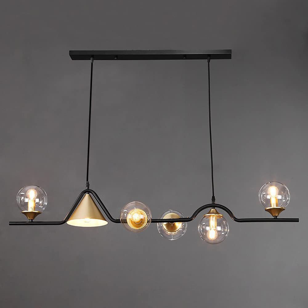 Arisha Modern LED Pendant Light Black/Gold Glass Living Room/Bedroom - Neutralighting