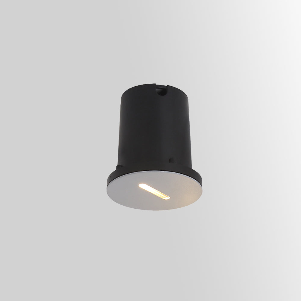 Ray Modern Metal Square/Circular Outdoor Deck/Step Light, Black - Neutralighting