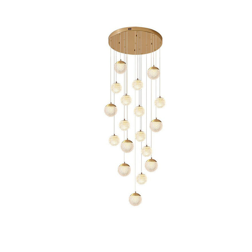 Arisha Multi Staircase Modern Art Deco Pendant Light, Gold - Neutralighting