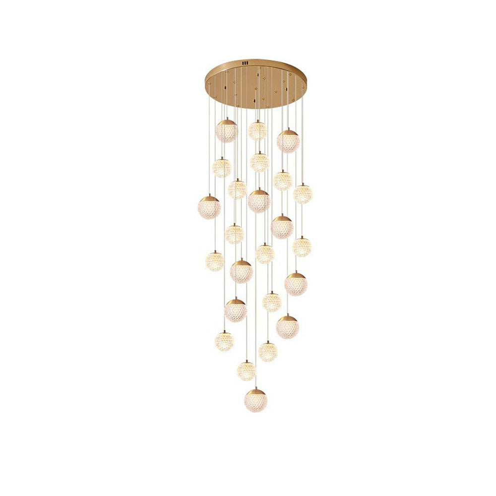 Arisha Multi Staircase Modern Art Deco Pendant Light, Gold - Neutralighting