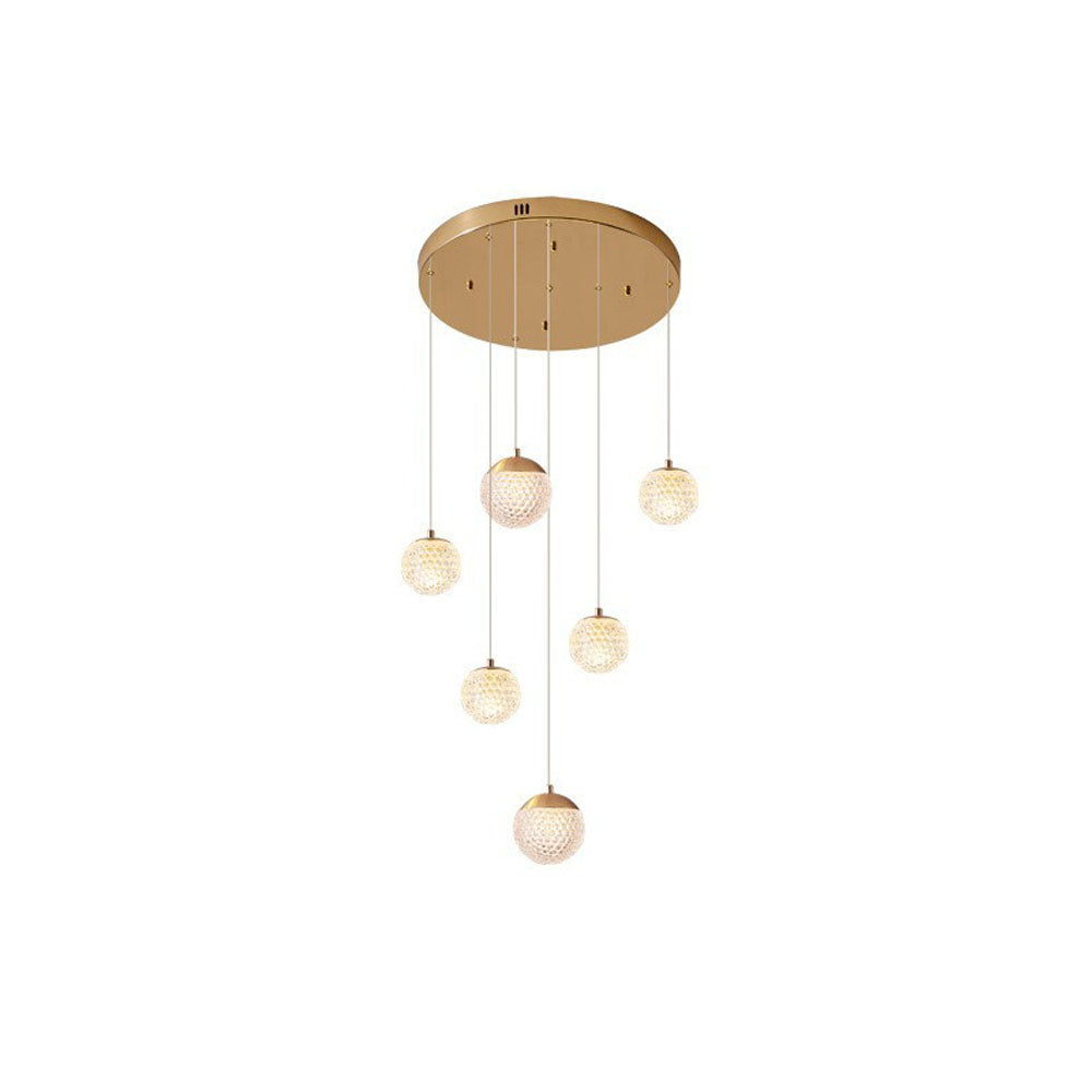 Arisha Multi Staircase Modern Art Deco Pendant Light, Gold - Neutralighting