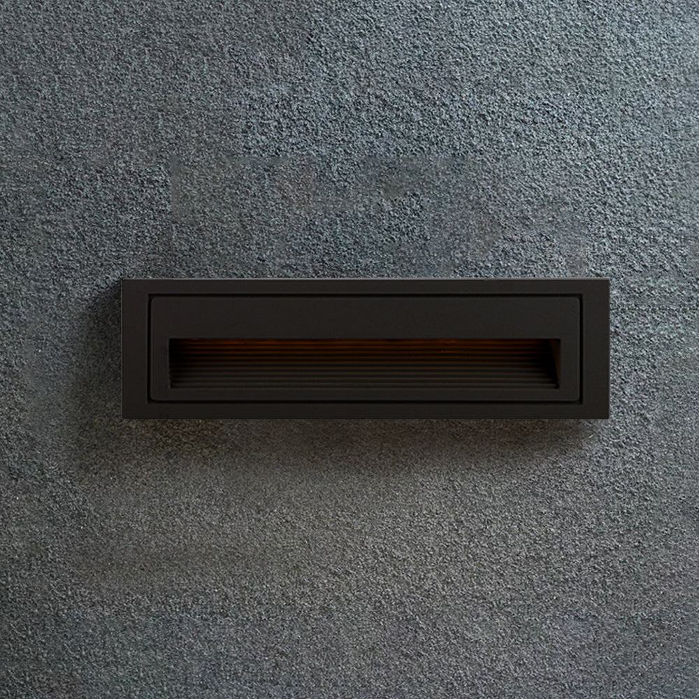Ray Modern Metal Square Outdoor Deck/Step Light, Black - Neutralighting