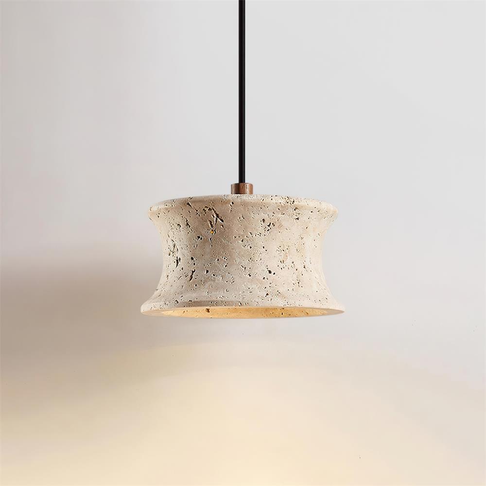 Ritta Pendant Lamp Travertine Sculptural - Neutralighting