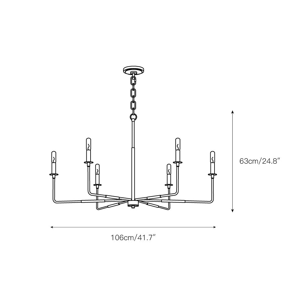Blikuvyi Modern Industrial Minimalist Metal Chandelier - Neutralighting
