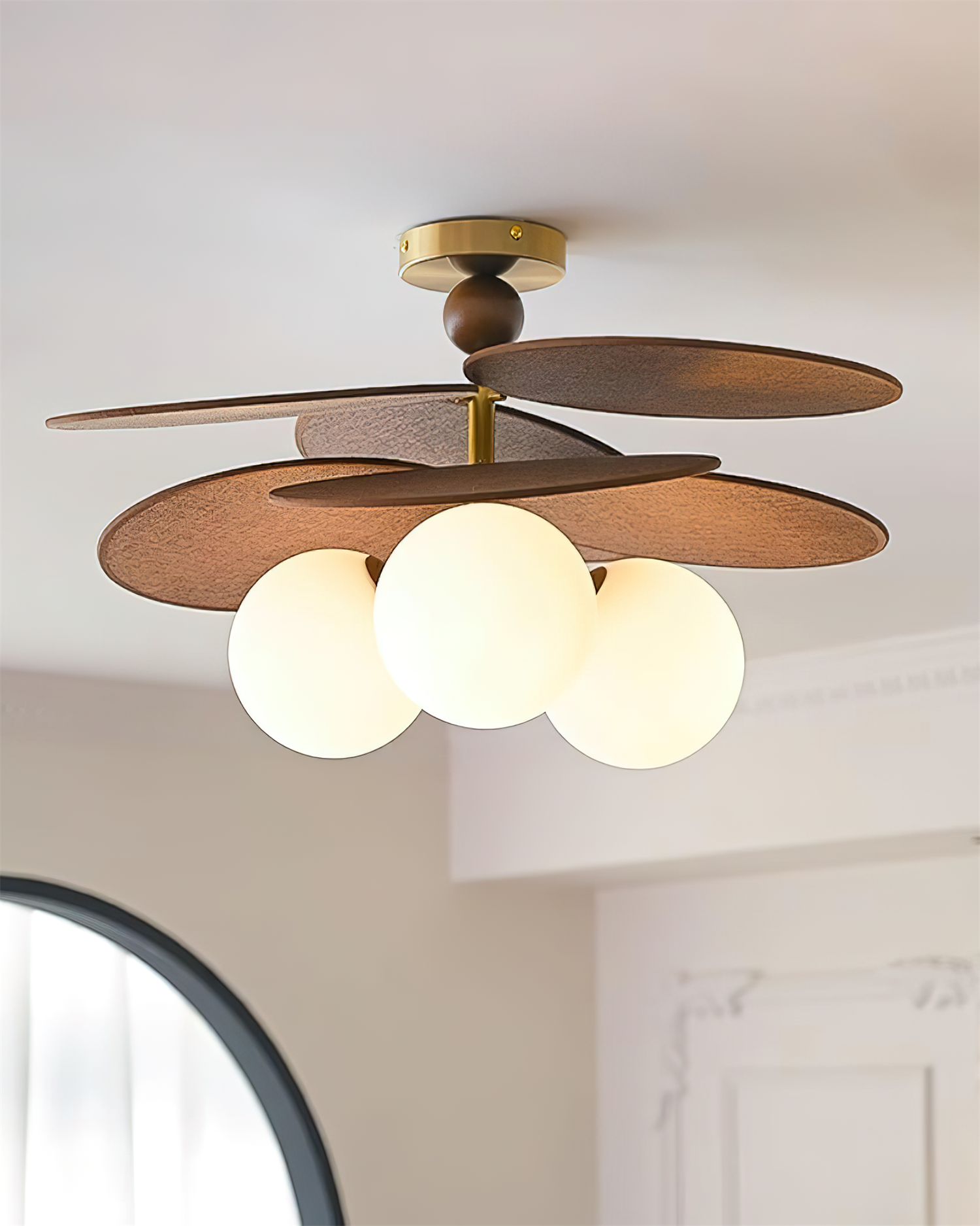 Eldo Wooden Blades Ceiling Light - Neutralighting