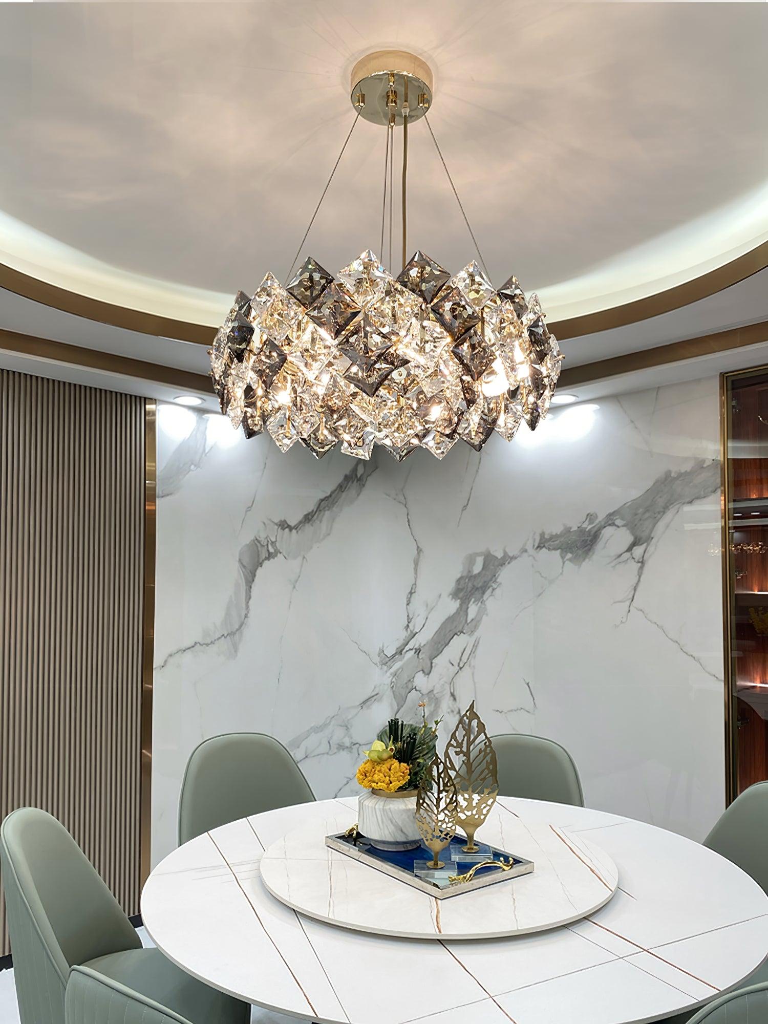 Scale Crystal Round Chandelier - Blowlighting