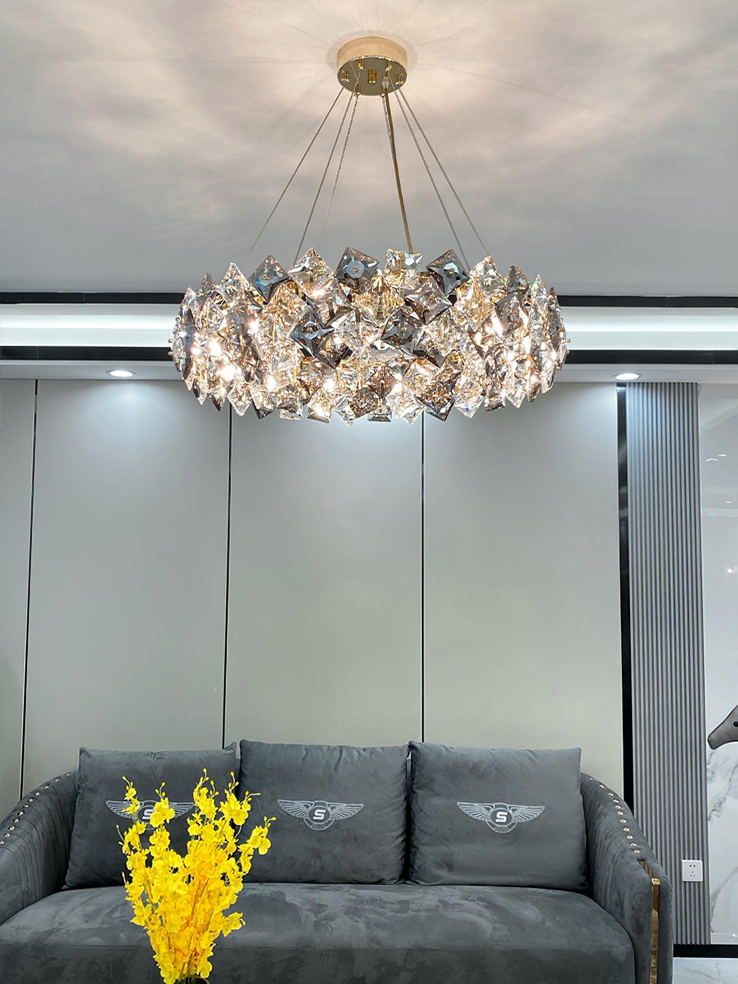 Scale Crystal Round Chandelier - Blowlighting
