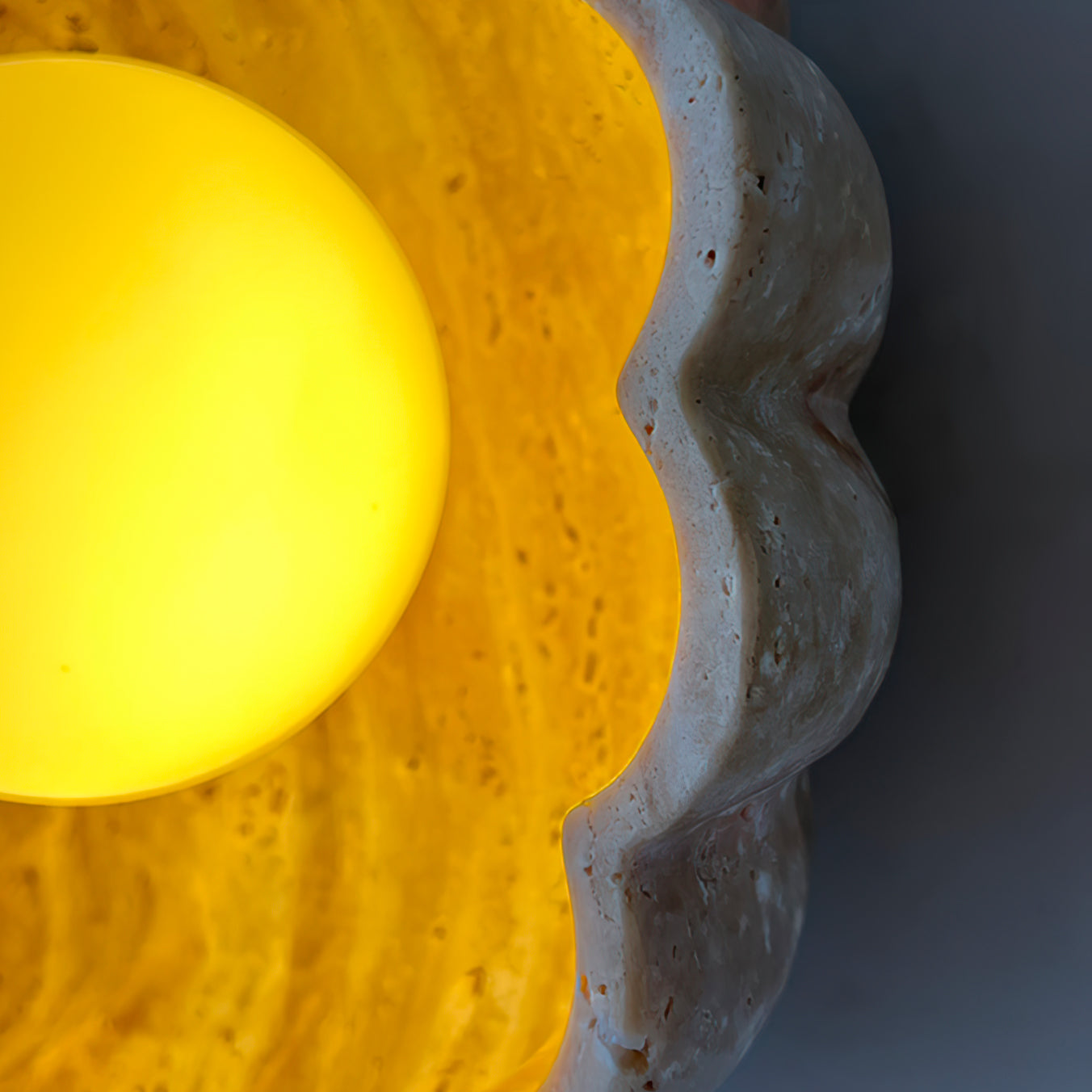 Ritta Wall Lamp Scalloped Travertine Shell - Neutralighting
