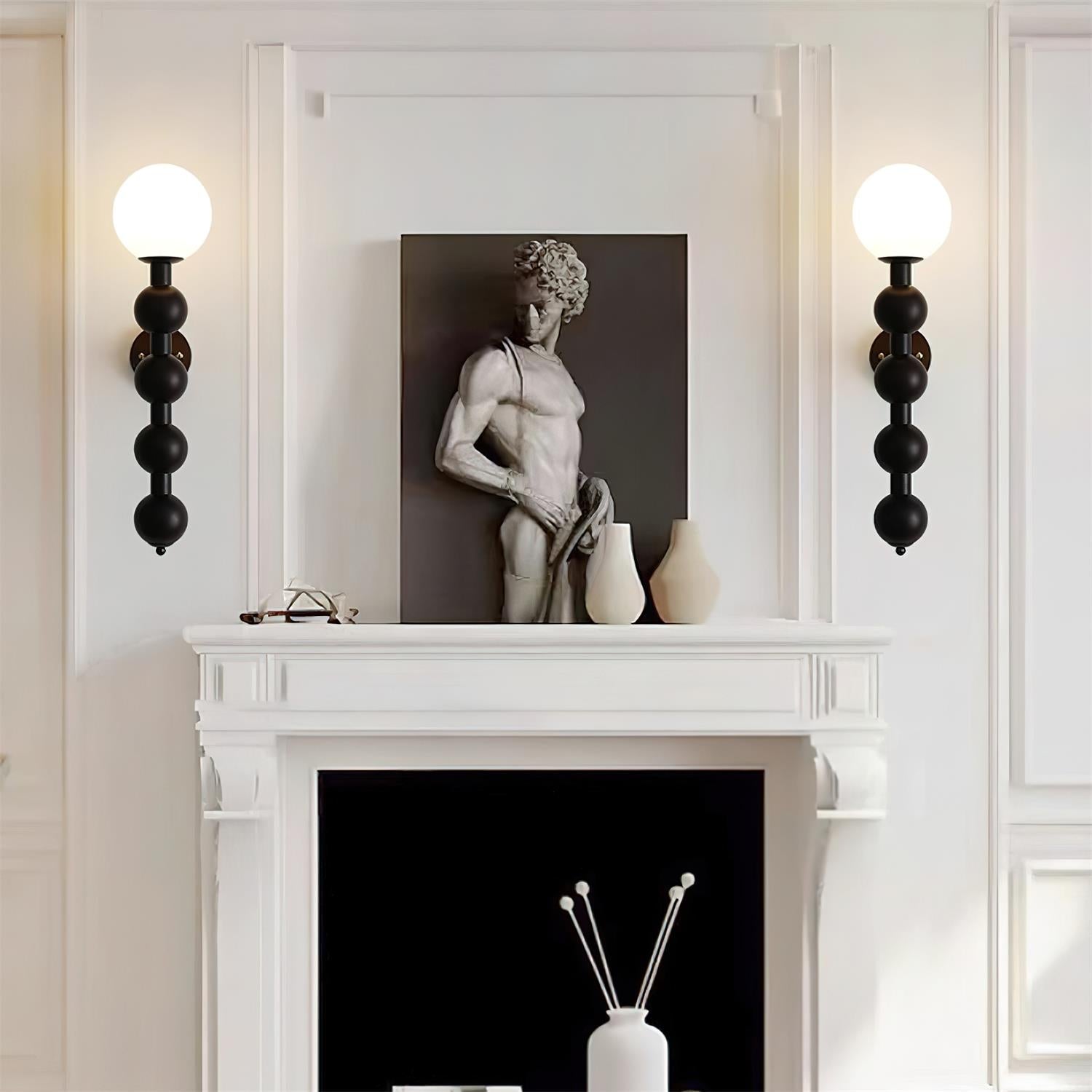 Wall Lamp Gourd in Metal Wood and Glass Modern Style - Neutralighting