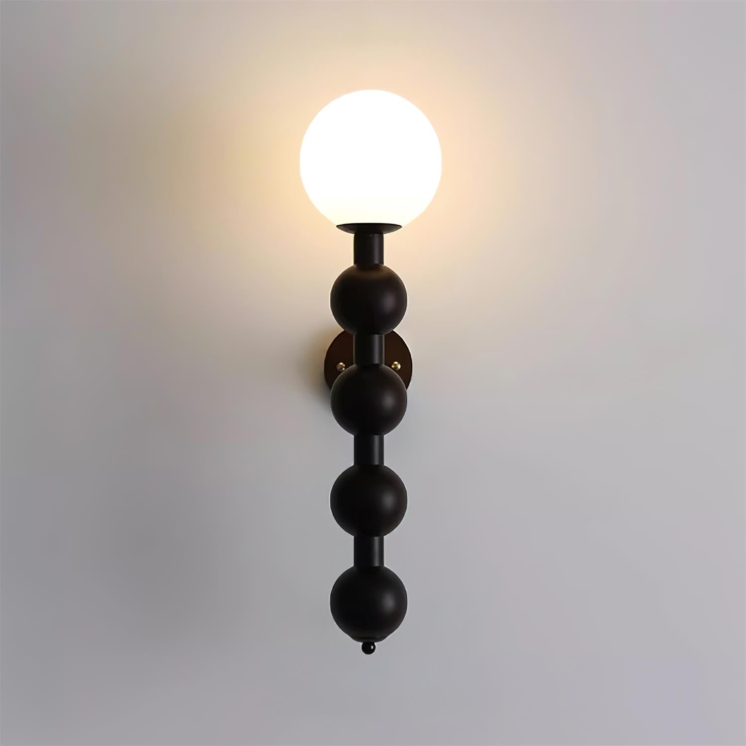 Wall Lamp Gourd in Metal Wood and Glass Modern Style - Neutralighting