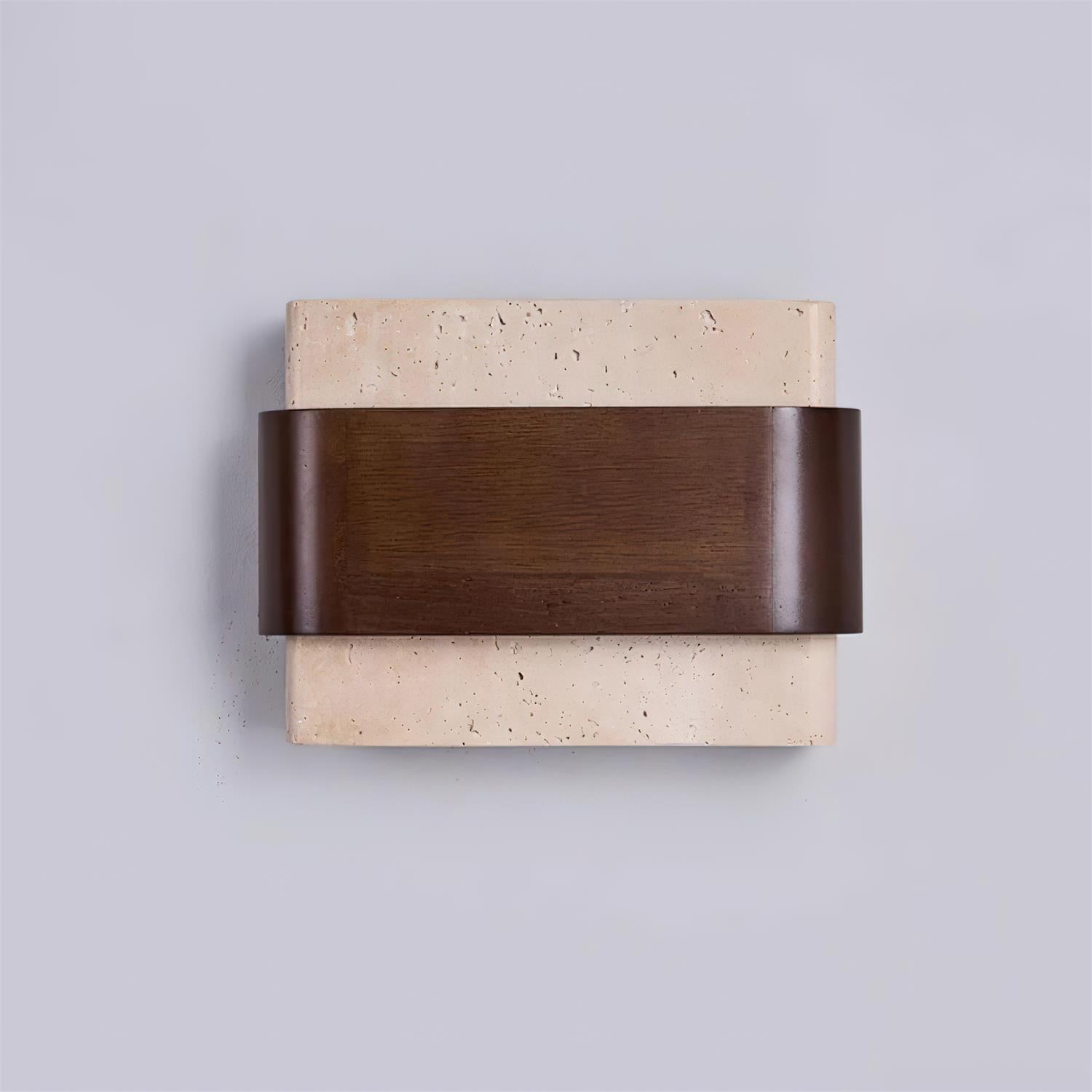 Ritta Travertine Wall Lamp Wood-finish Arc - Neutralighting