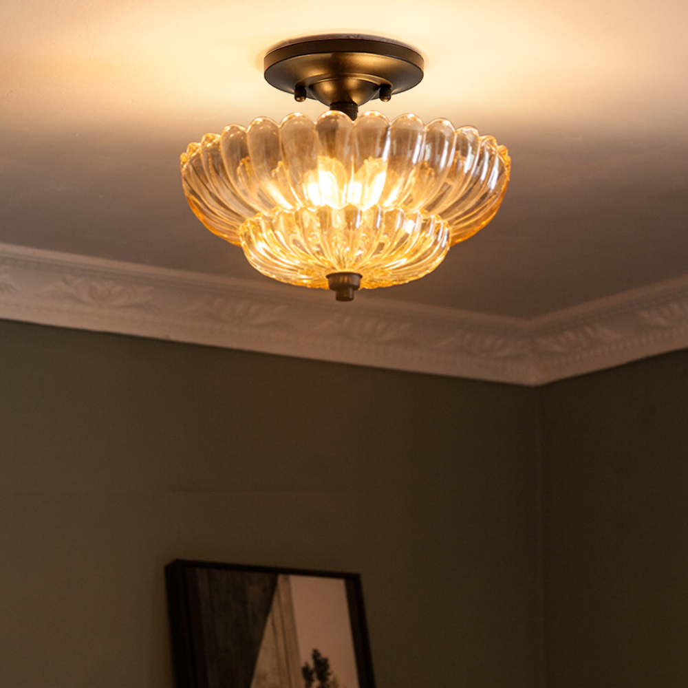 Arisha Modern Umbrella Glass Flush Mount Ceiling Light - Neutralighting