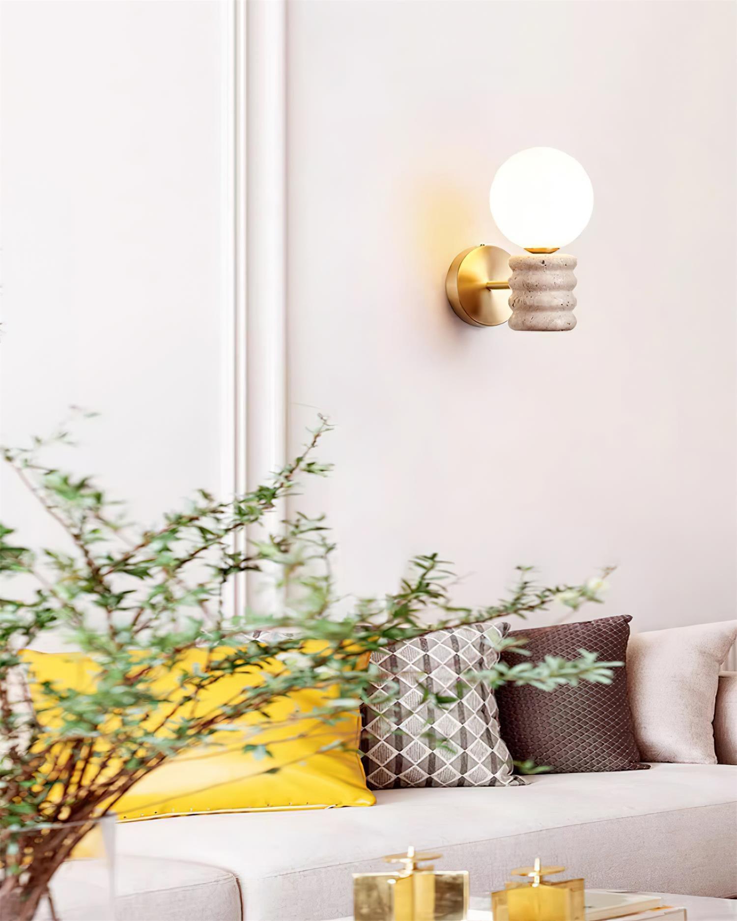 Calenne Wall Lamp Travertine - Neutralighting