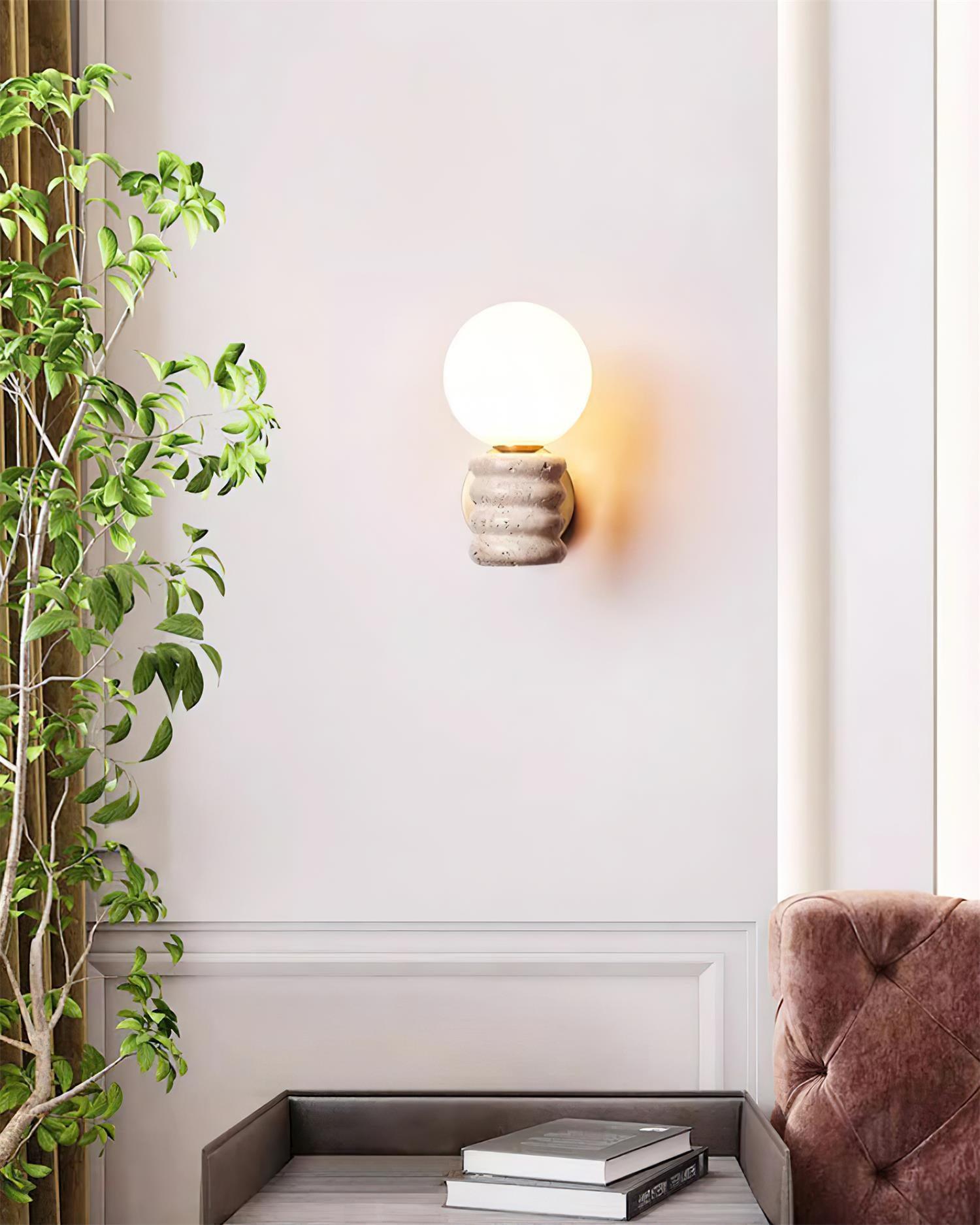 Calenne Wall Lamp Travertine - Neutralighting