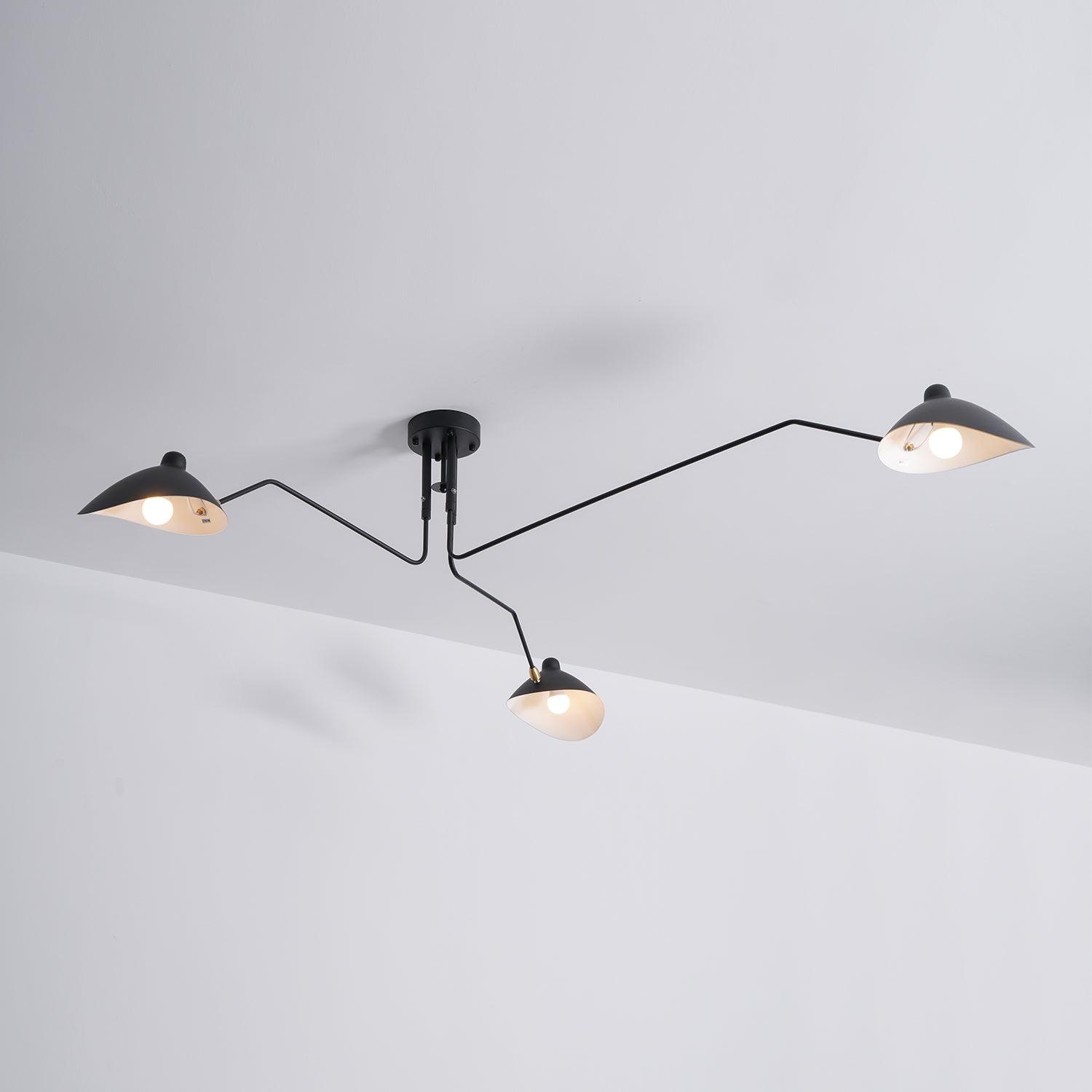 Jaler Industry Three Arm Ceiling Light