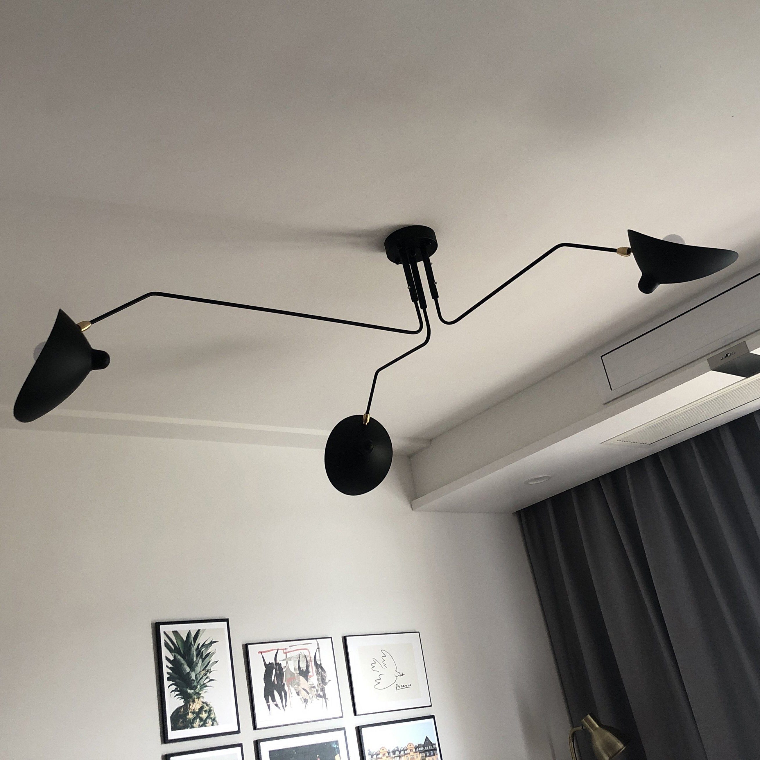 Jaler Industry Three Arm Ceiling Light