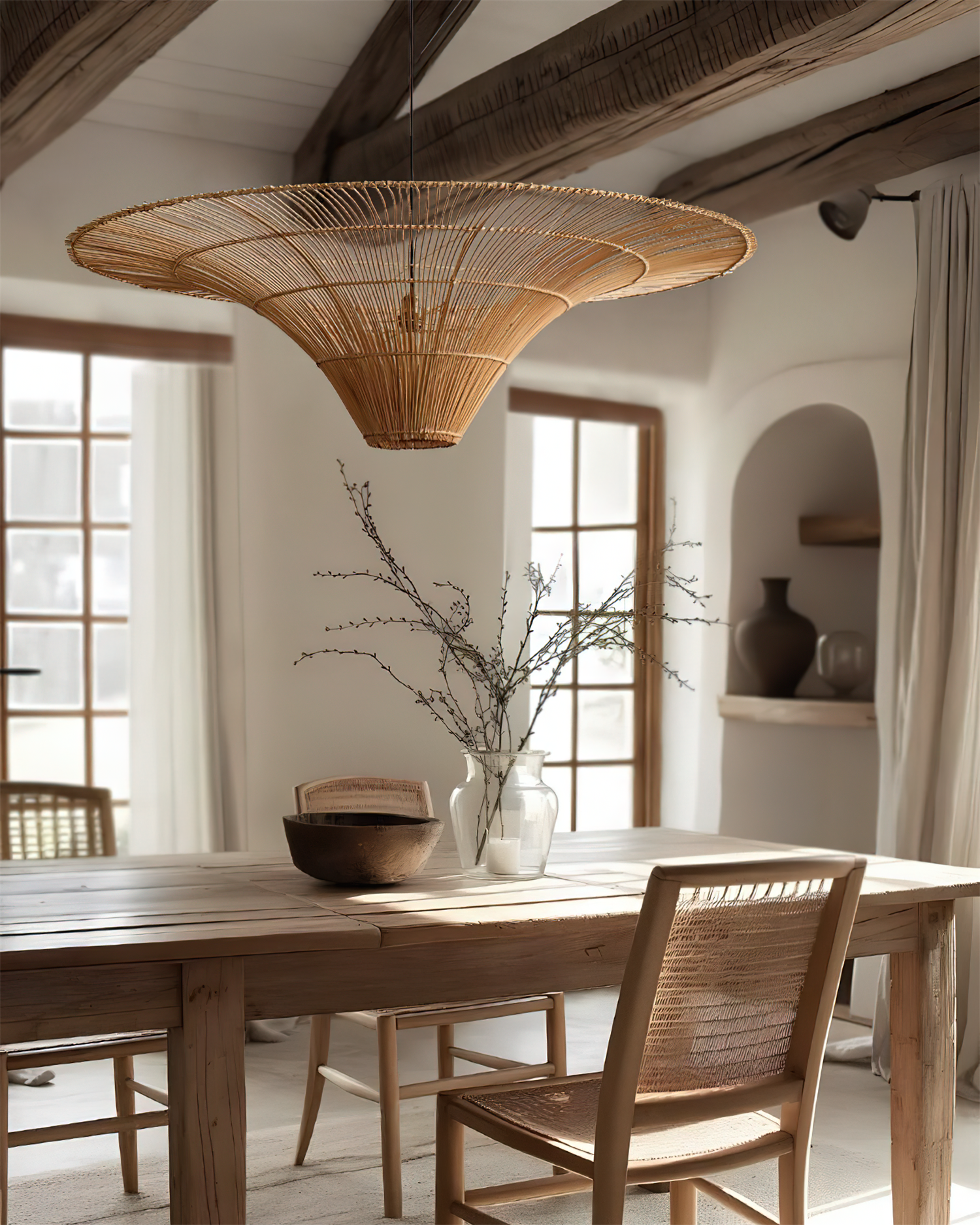 Juvia Handwoven Rattan Pendant Light - Neutralighting