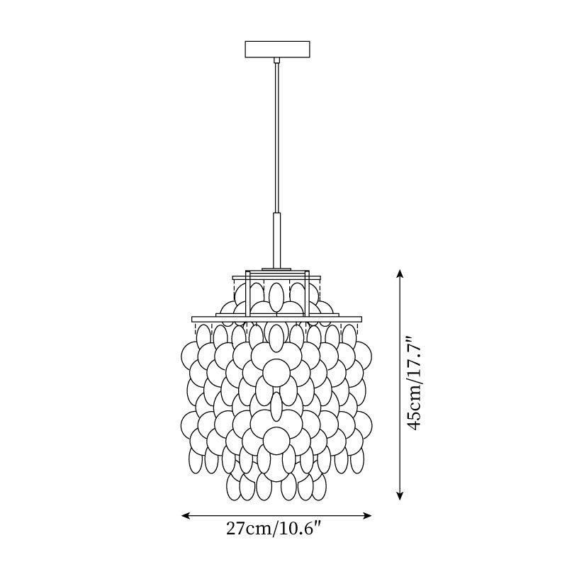 Elios Elegant Capiz Shell Chandelier - Neutralighting