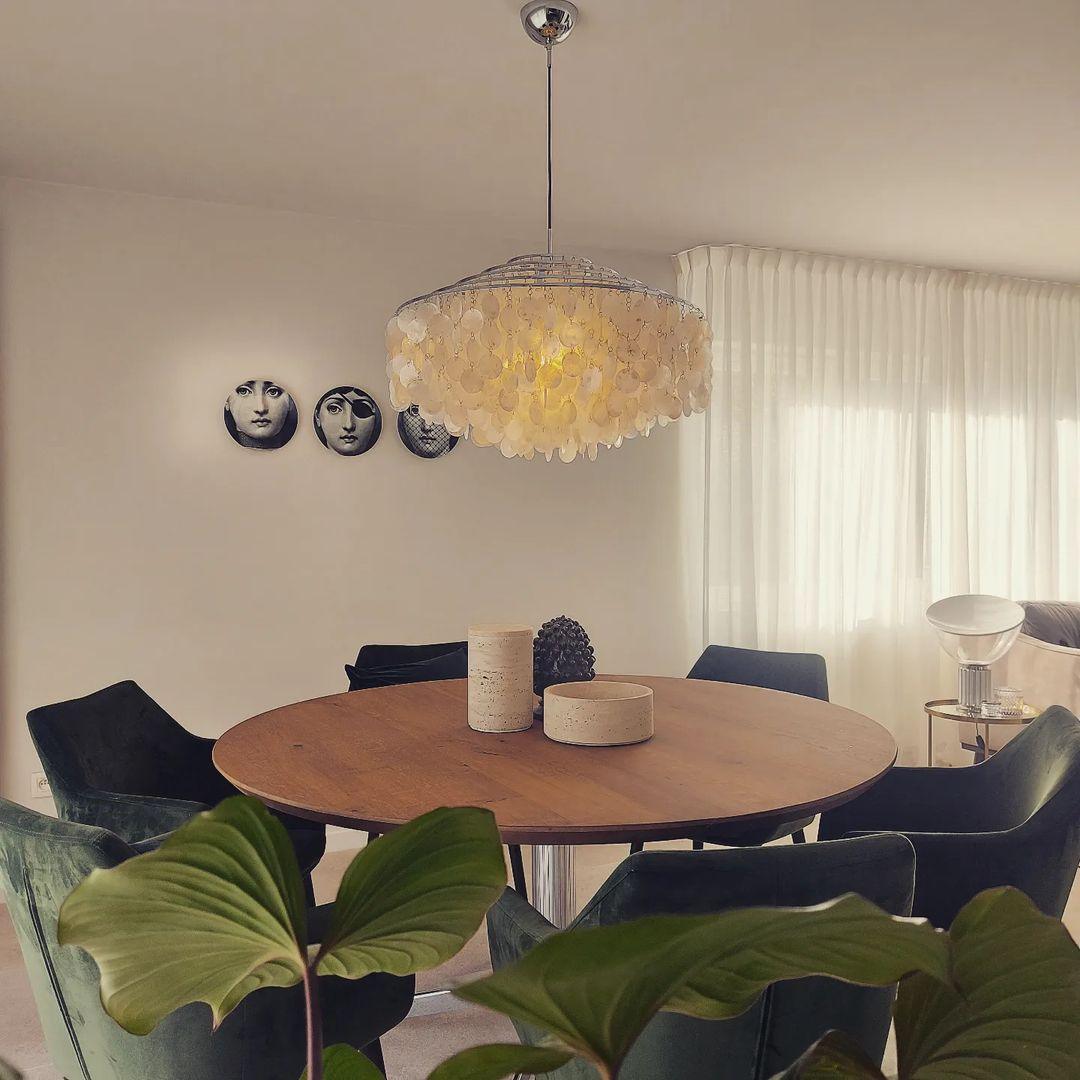 Elios Elegant Capiz Shell Chandelier - Neutralighting