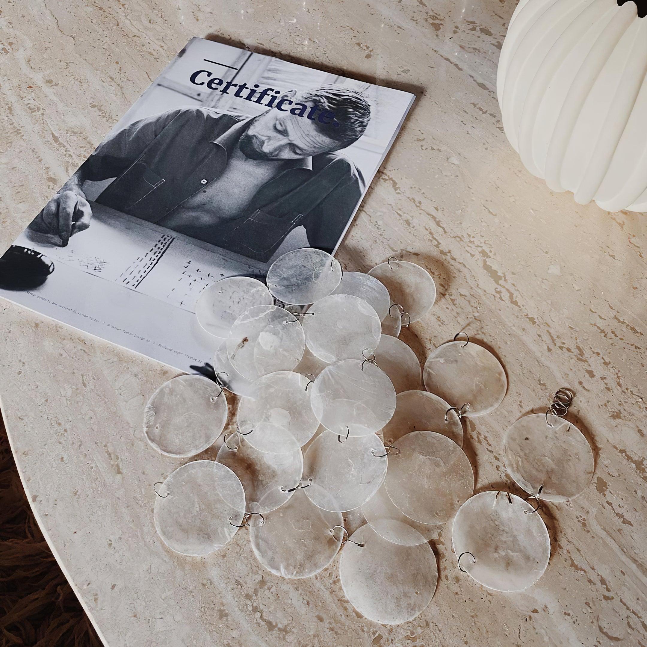 Elios Elegant Capiz Shell Chandelier - Neutralighting