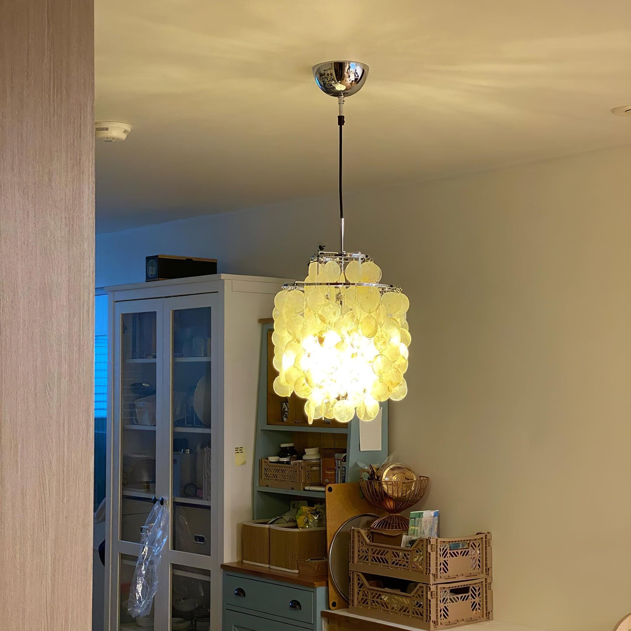 Elios Elegant Capiz Shell Chandelier - Neutralighting