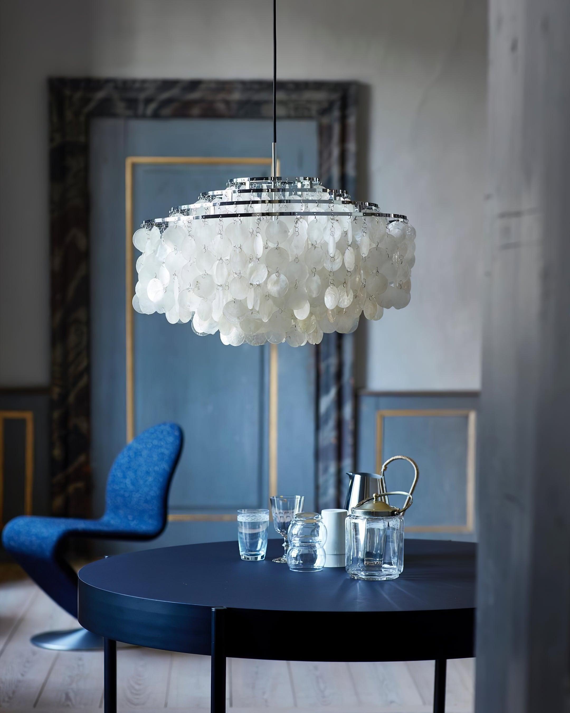 Elios Elegant Capiz Shell Chandelier - Neutralighting